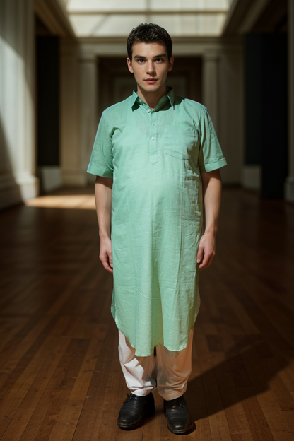 Ocean Haze Textured Kurta Pajama