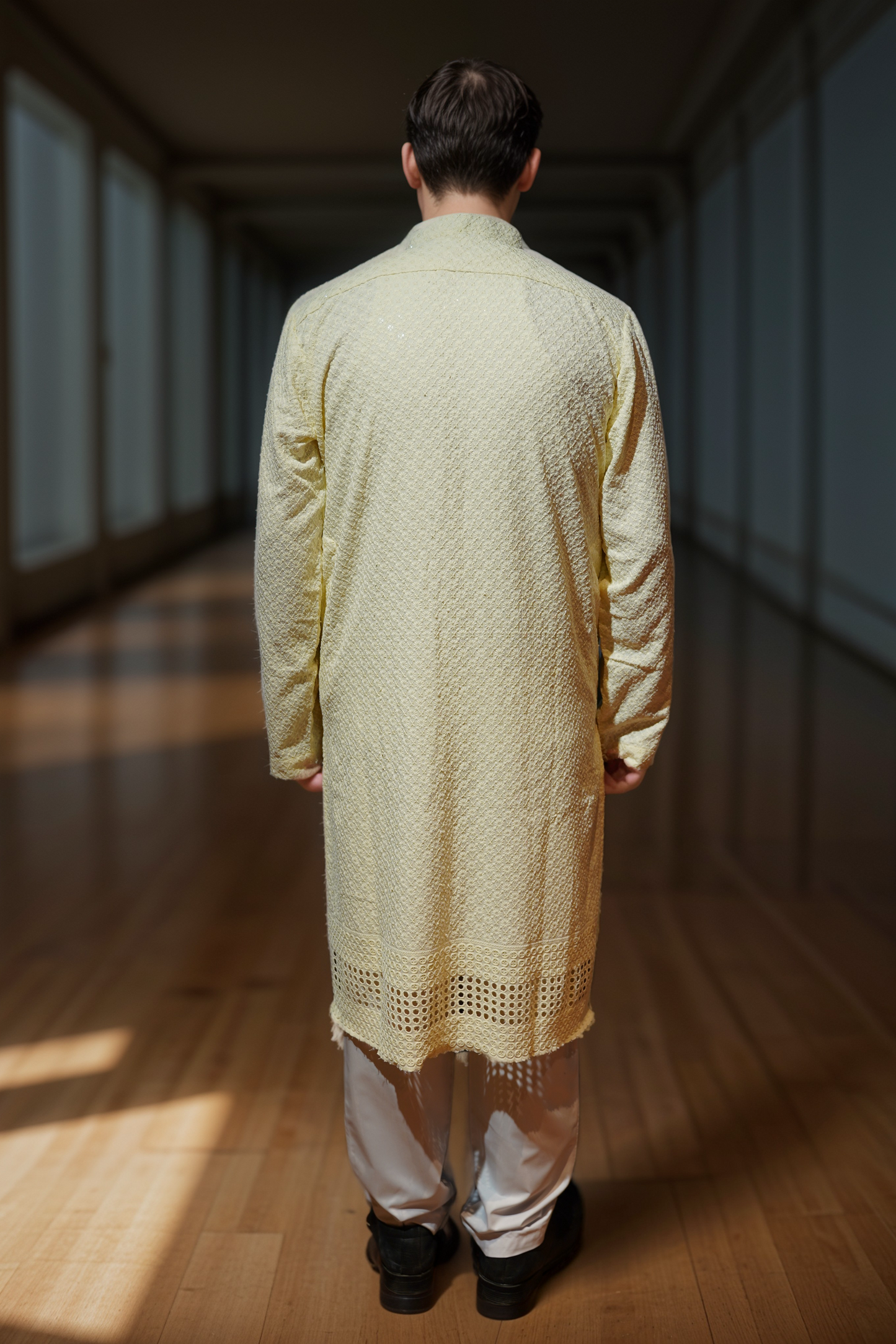 Pearl Radiance Sequined Kurta Pajama