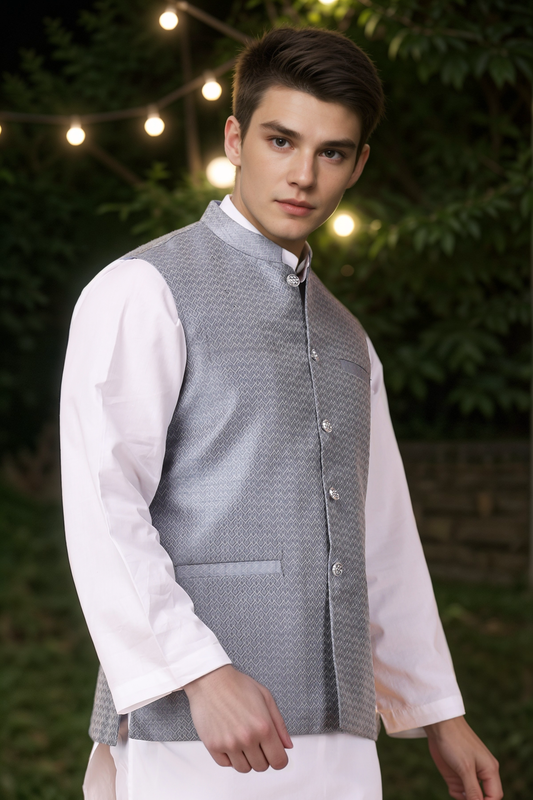 Silken Brocade Kurta Vasket Set