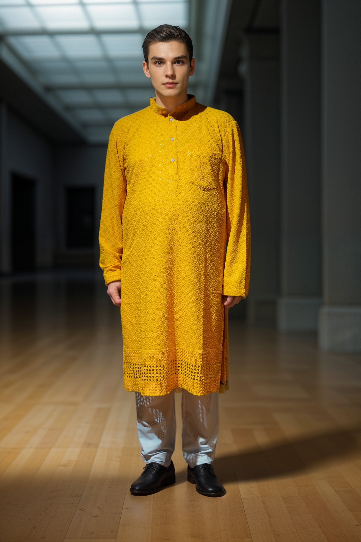 Sunlit Sparkle Sequined Kurta Pajama