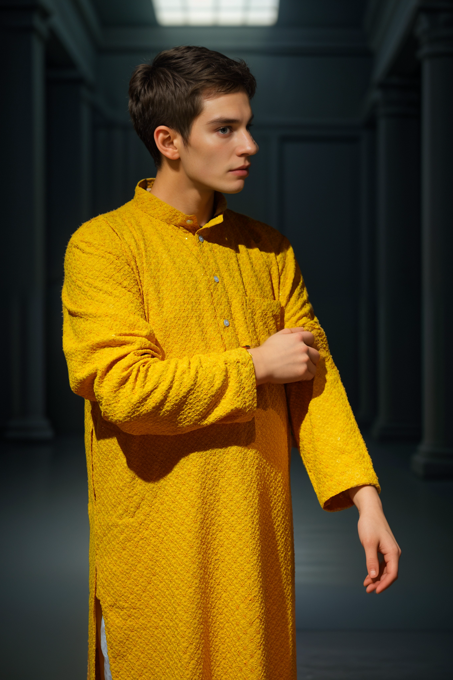 Sunlit Sparkle Sequined Kurta Pajama