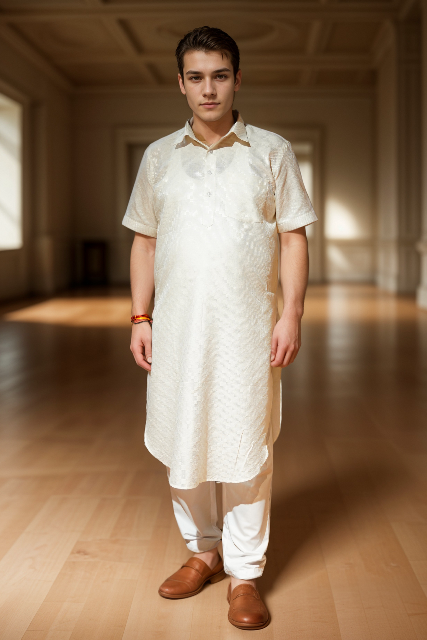 Ivory Essence Detailed Kurta Pajama