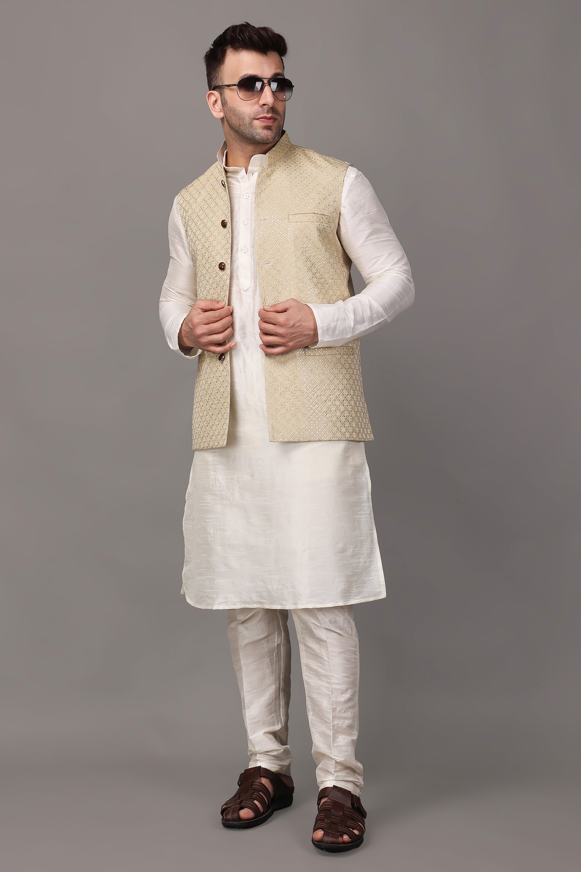 Buy Kurta Pajama Koti Mens Kurta Pajama With Blazer Apella