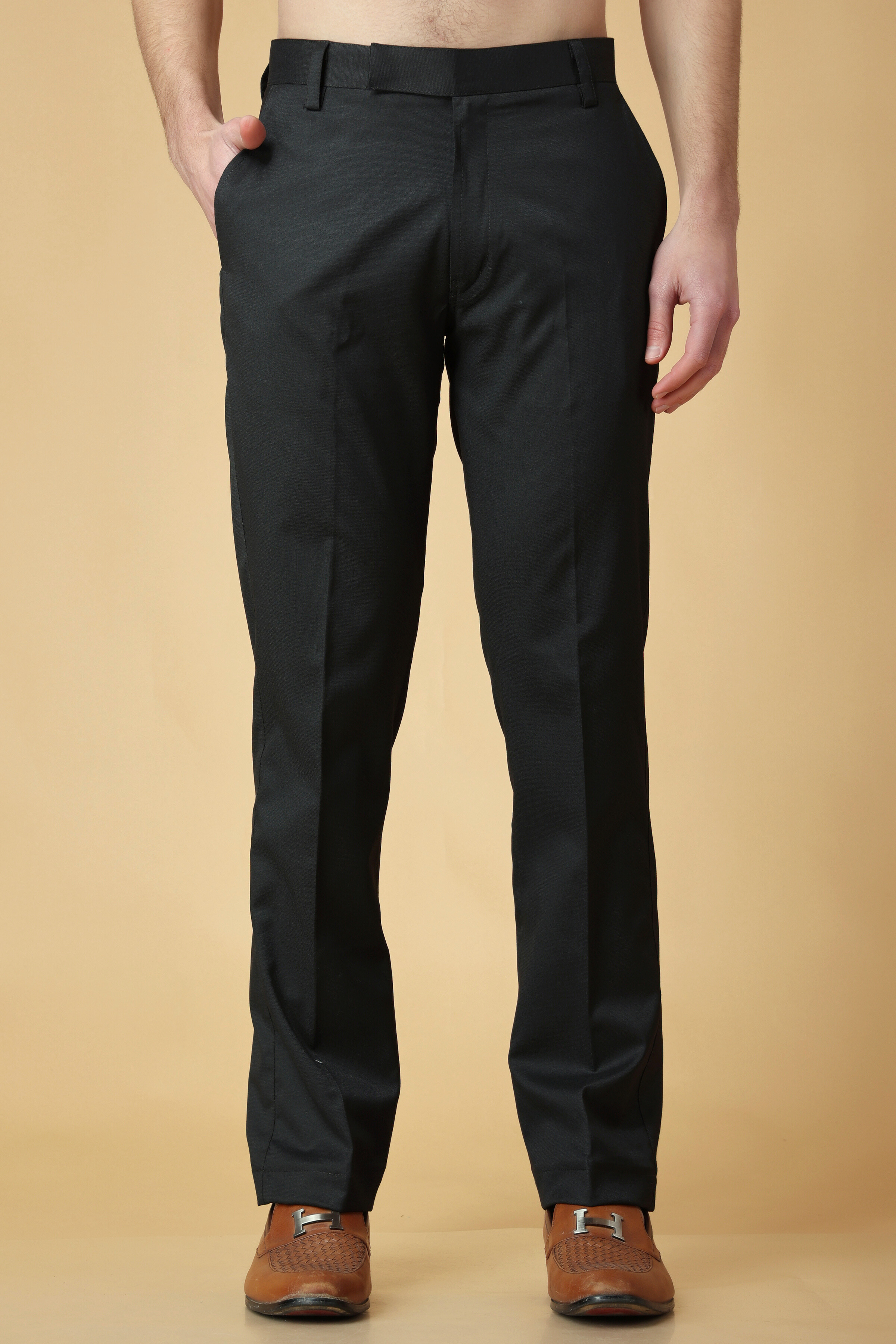 Buy Black Formal Pants & Formal Pants For Men - Apella