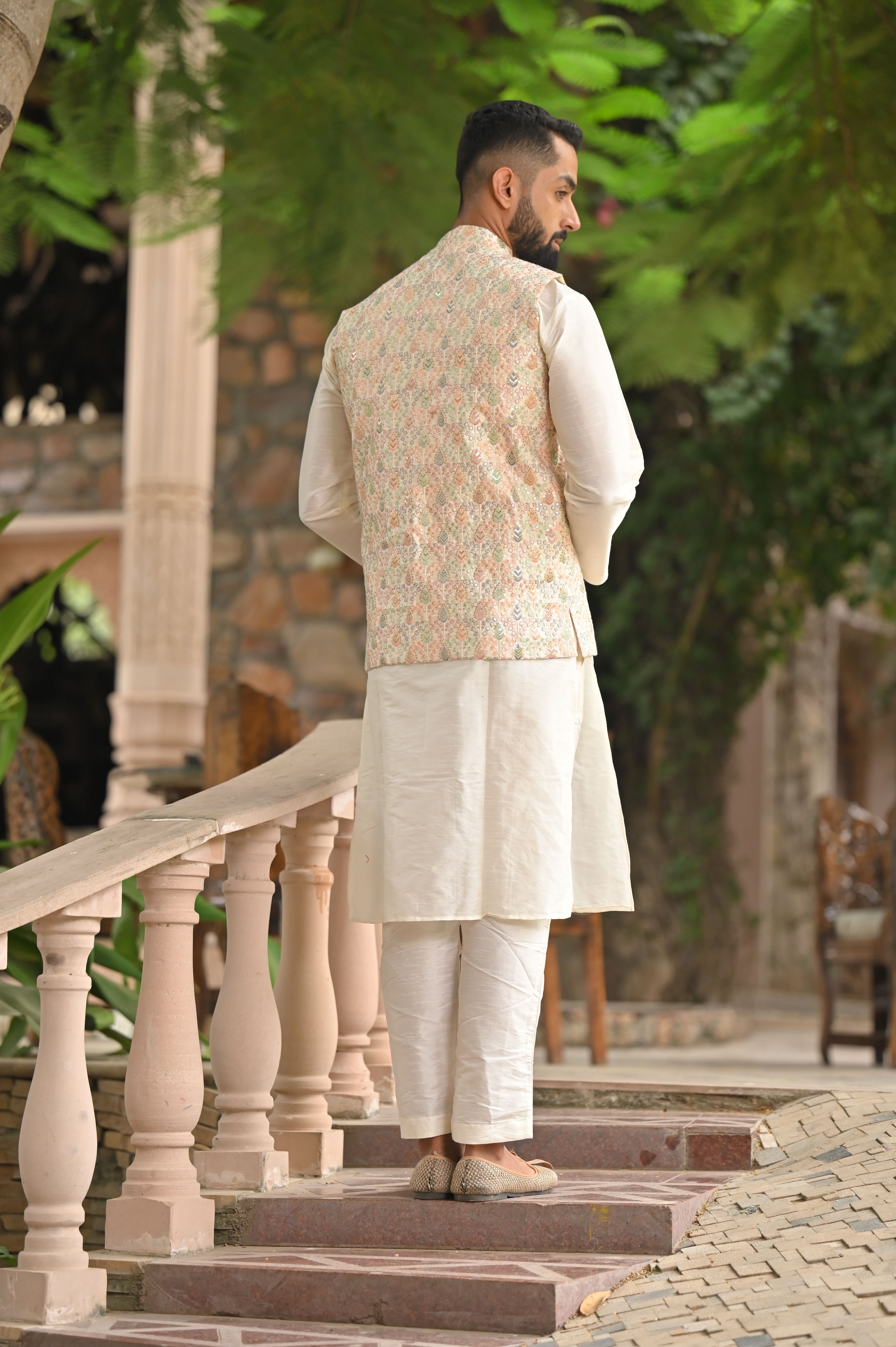 White kurta for groom top
