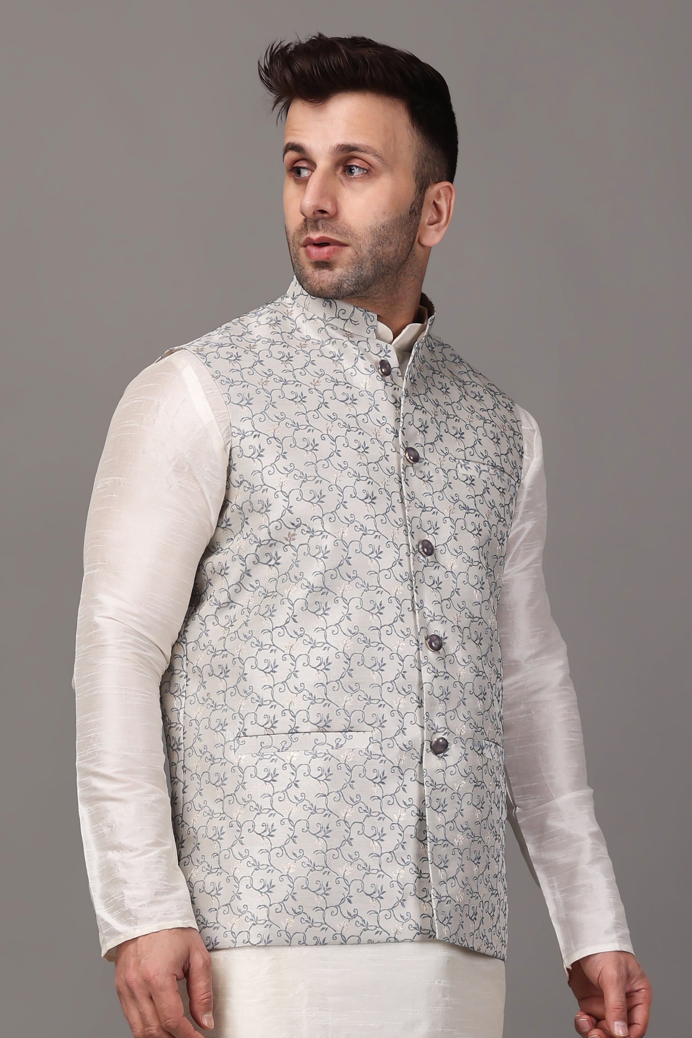 White kurta sales pajama sadri