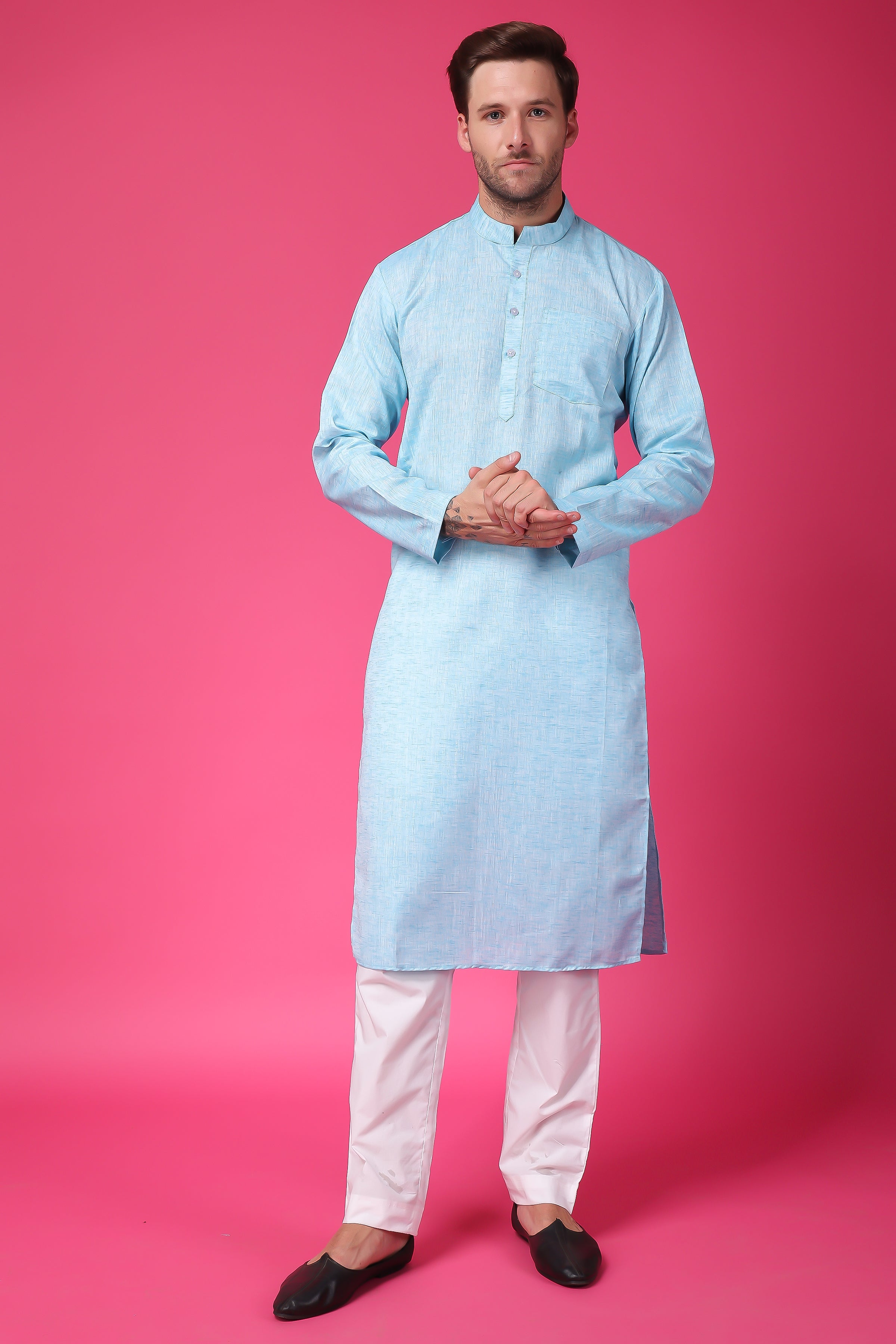 Light blue discount colour kurta pajama