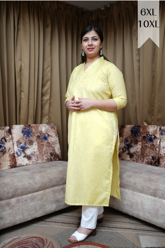 Lemon Delight Textured Kurta