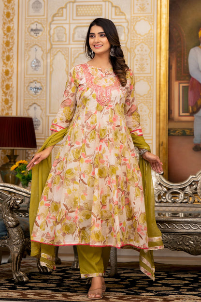 Floral Print Anarkali Suits