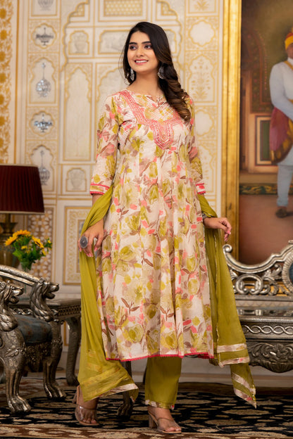 Floral Print Anarkali Suits