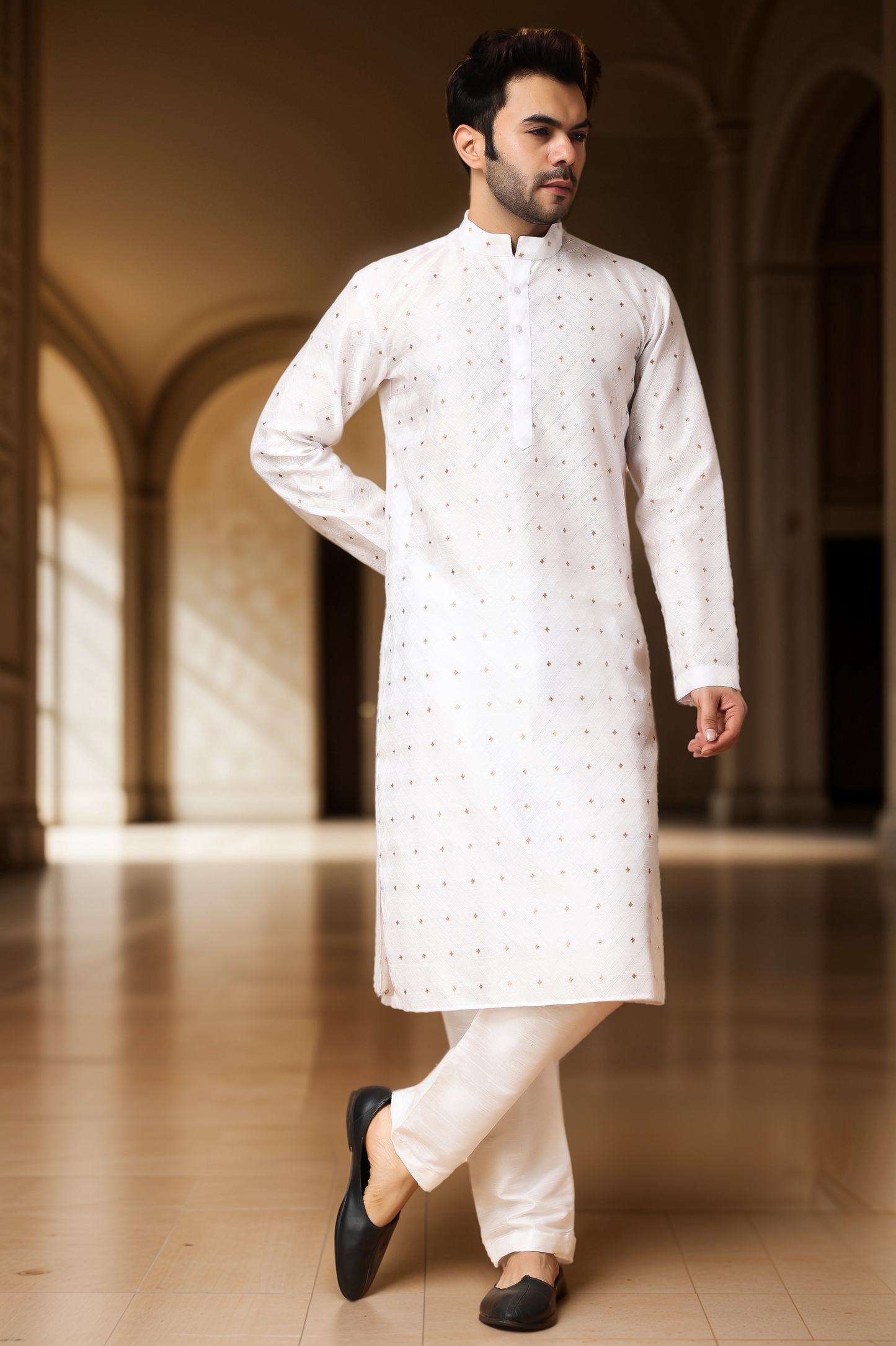 Opulent Jacquard Woven Kurta Pajama