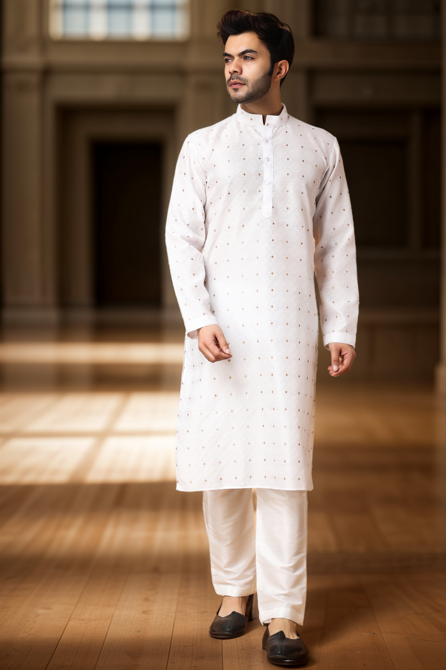 Opulent Jacquard Woven Kurta Pajama