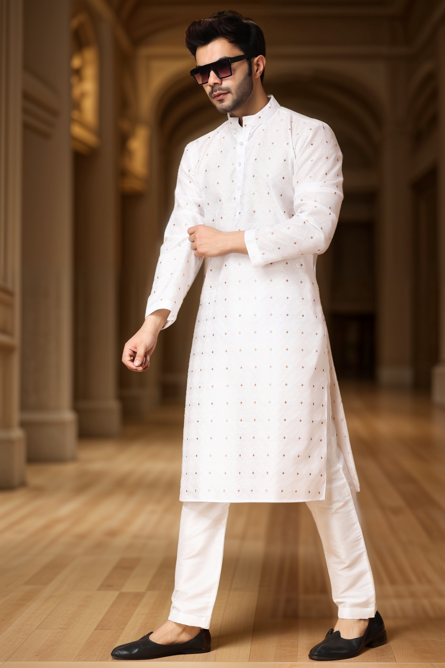 Opulent Jacquard Woven Kurta Pajama