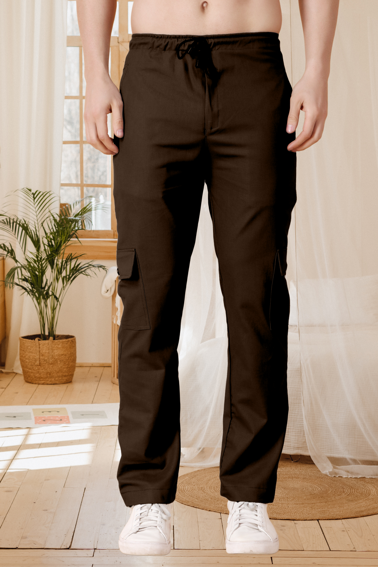 Bronze Black Stretch Cargo Pants