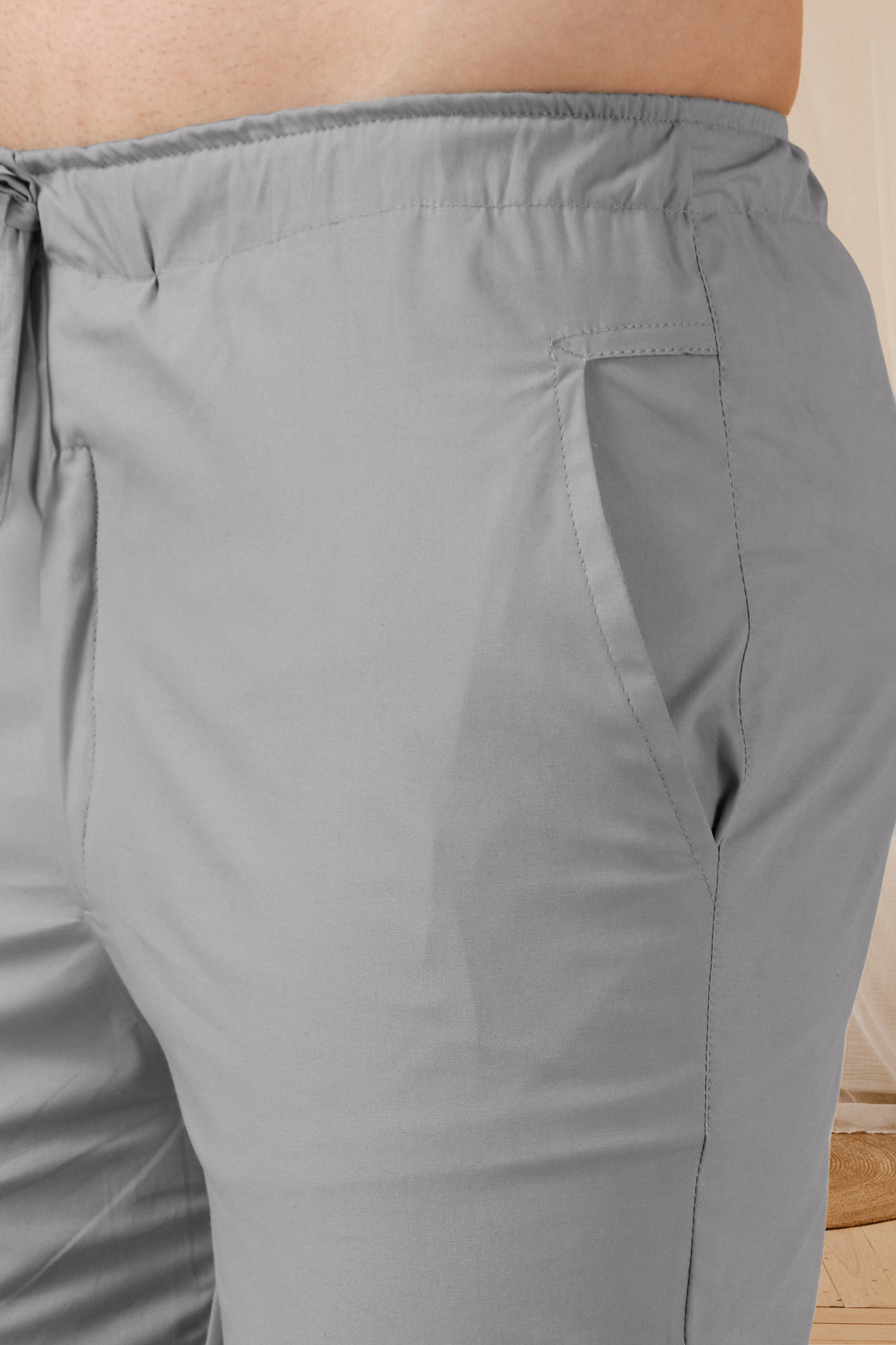 Light Grey Stretch Cargo Pants