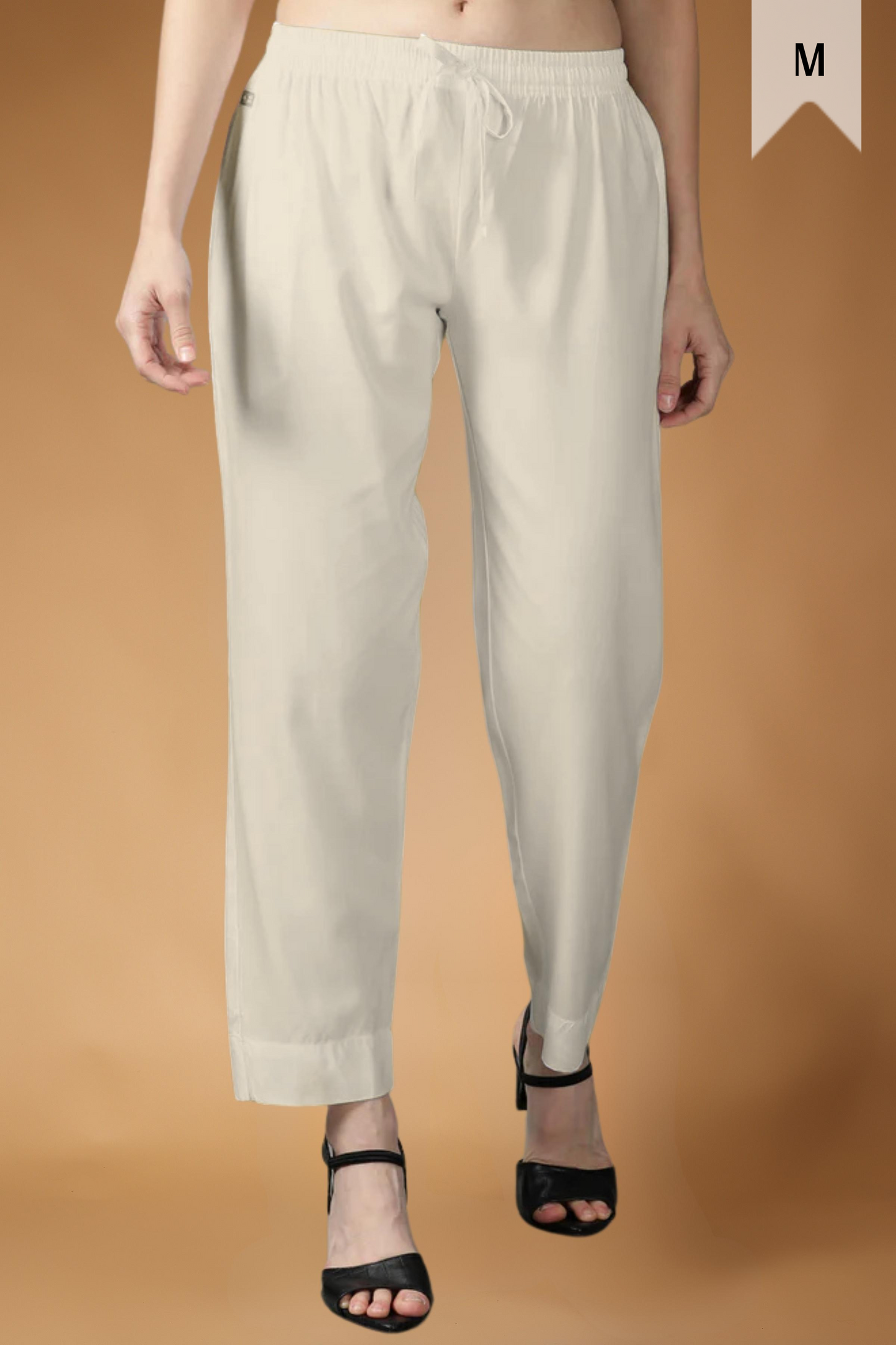 Off White Rayon Kurti Pant