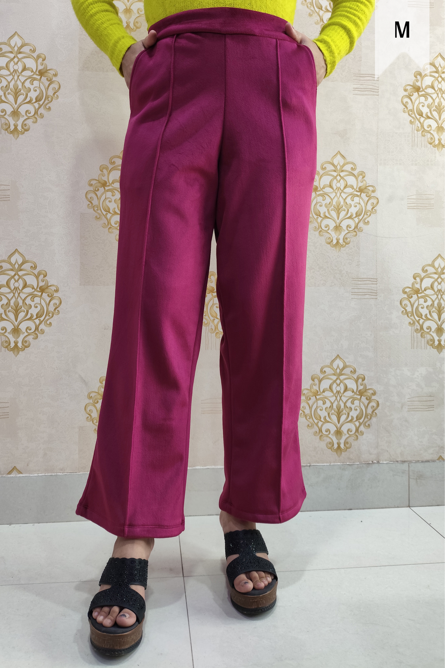 Crimson Pink Velvet Fleece Pants