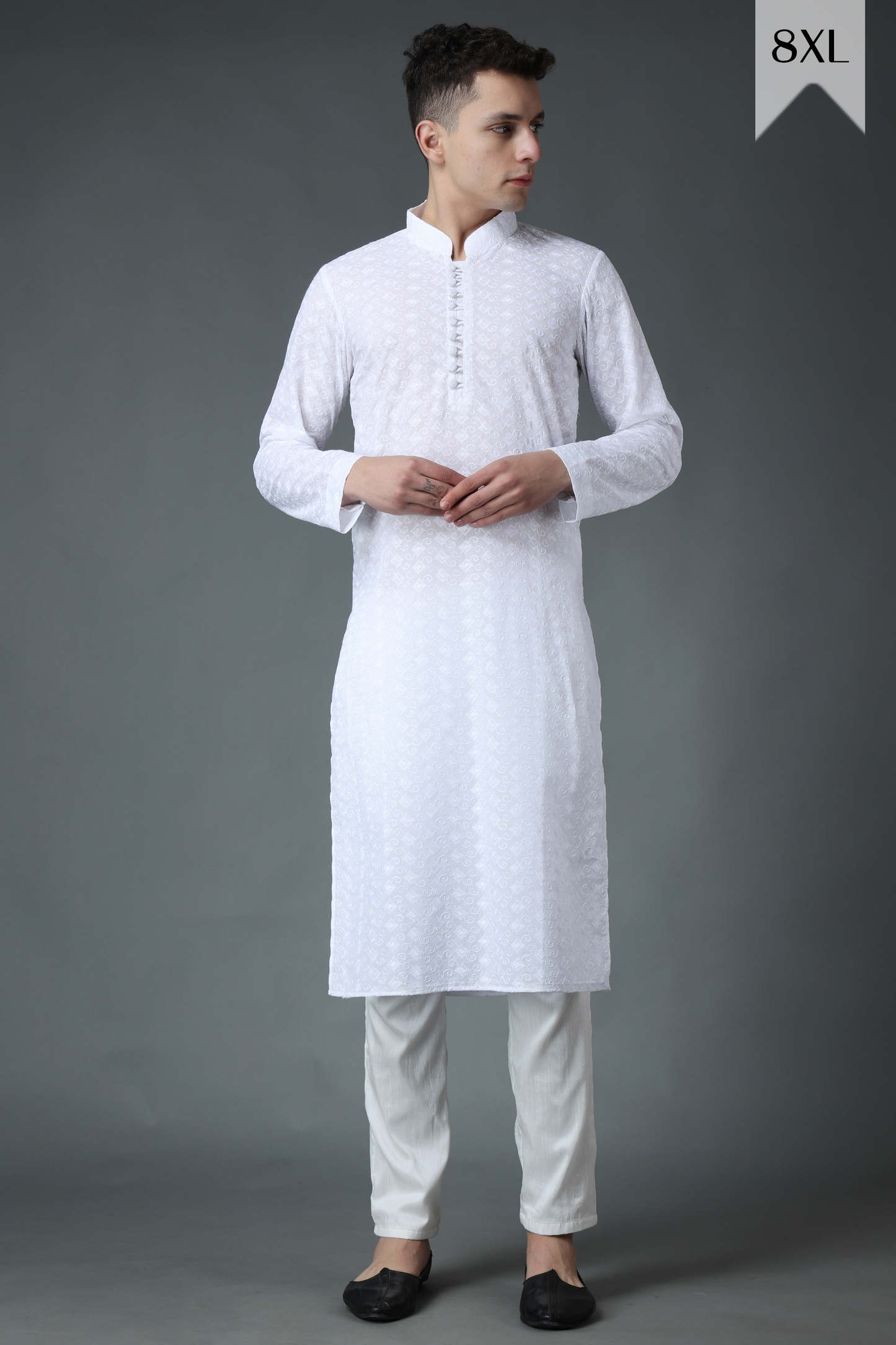 Shades of White Chikankari Set