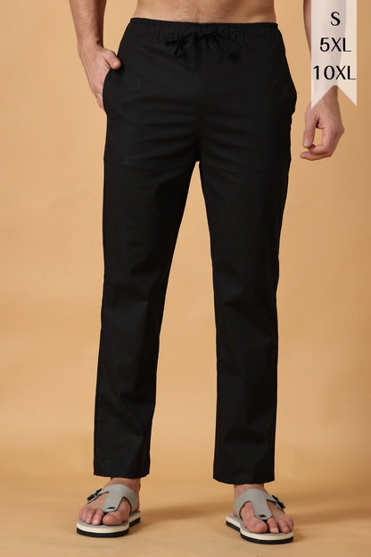 Black Cotton Pant Pajama