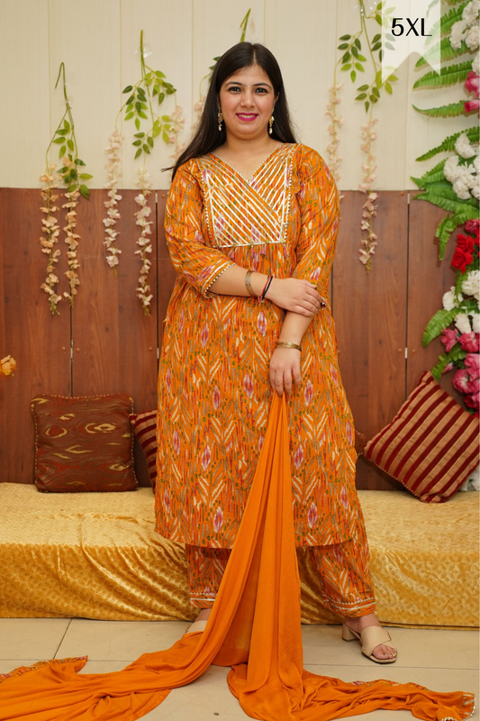 Mustard Gold Foiled Suit Set