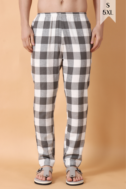 Grey Checked Woollen Pajama