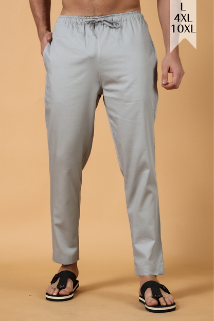 Light Grey Cotton Pajama Pants