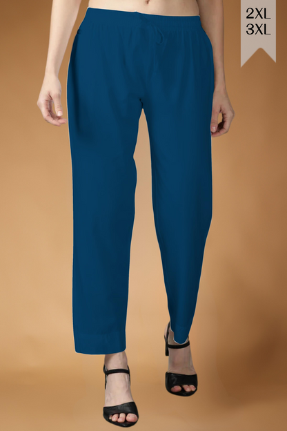 Teal Blue Rayon Kurti Pant