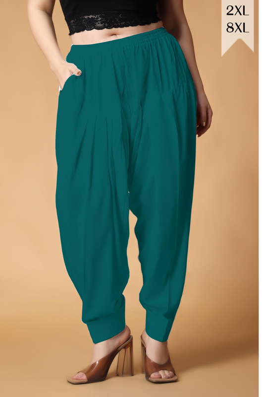 Sea Green Pleated Cotton Salwar