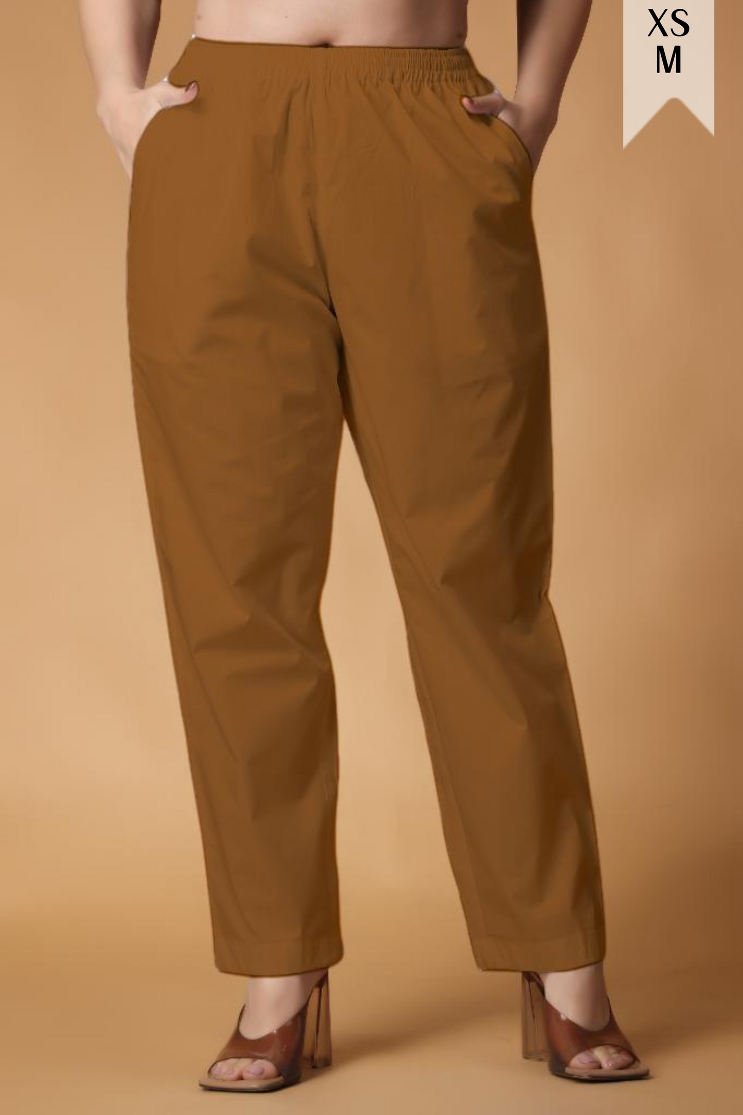 Light Brown Cotton Kurti Pant