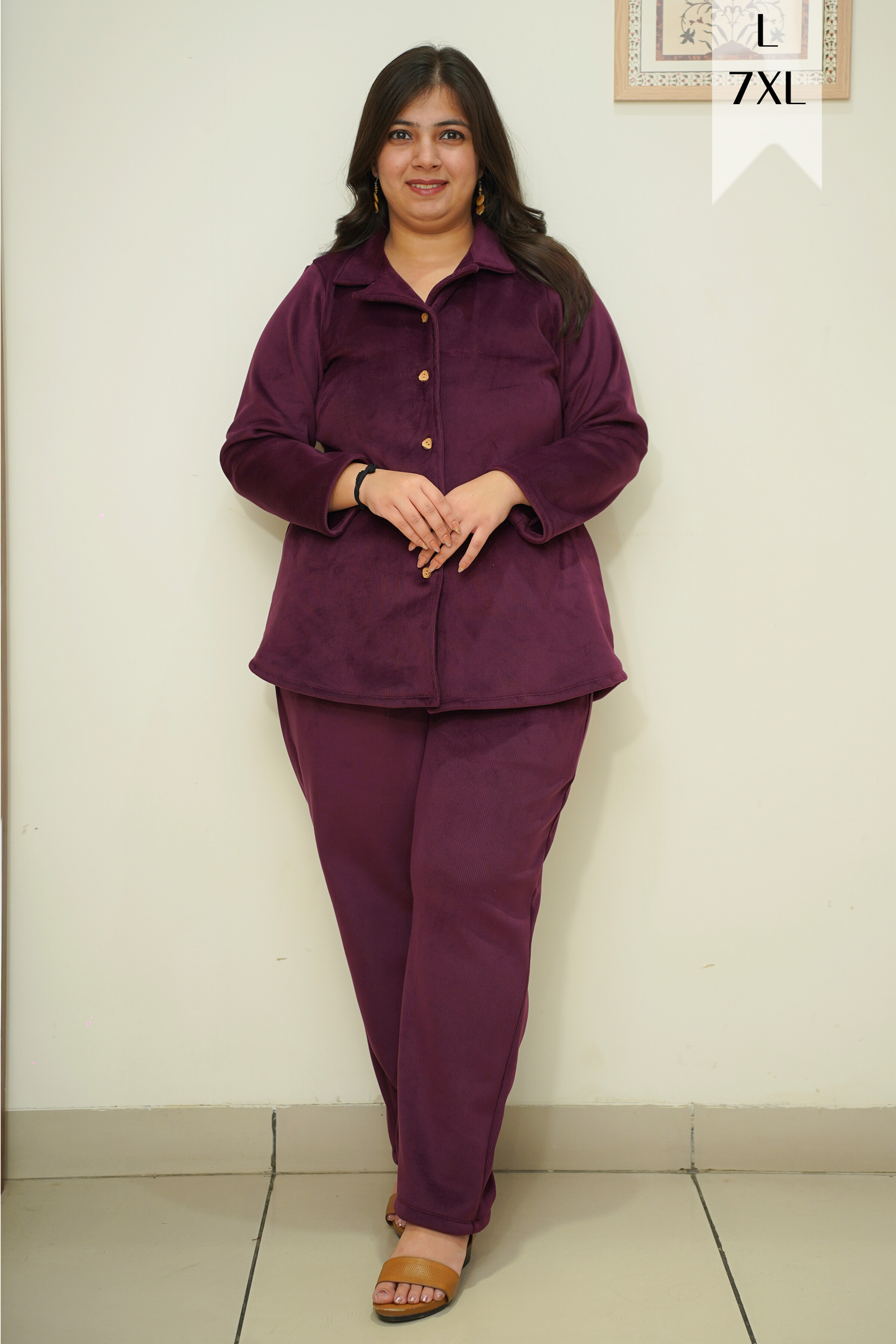 Mystic Plum Velvet Co-ord Set