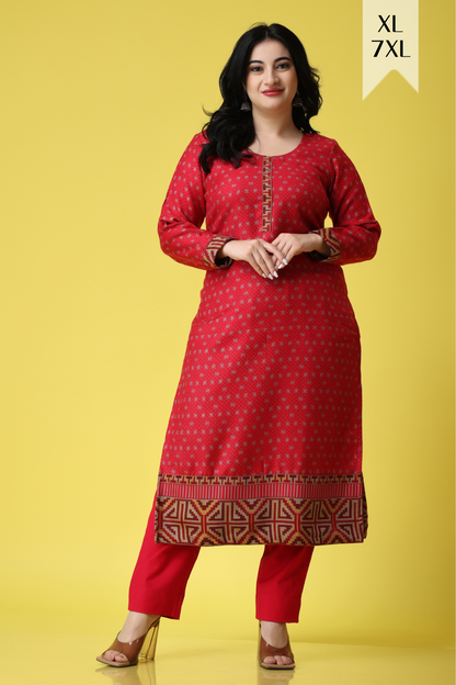 Woolen Kurta Set For Ladies