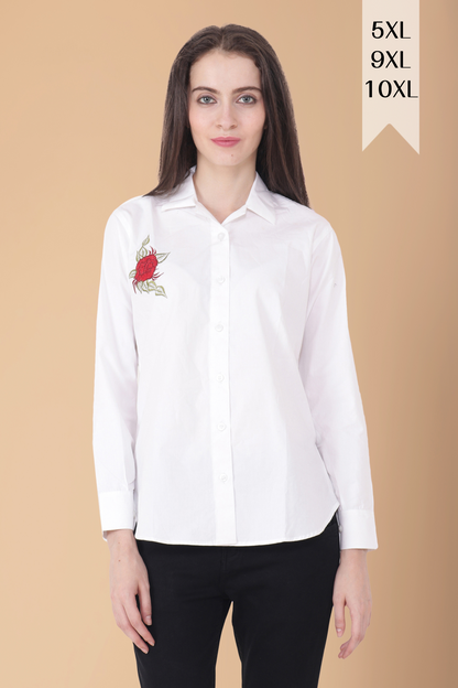 White Embroidered Shirt