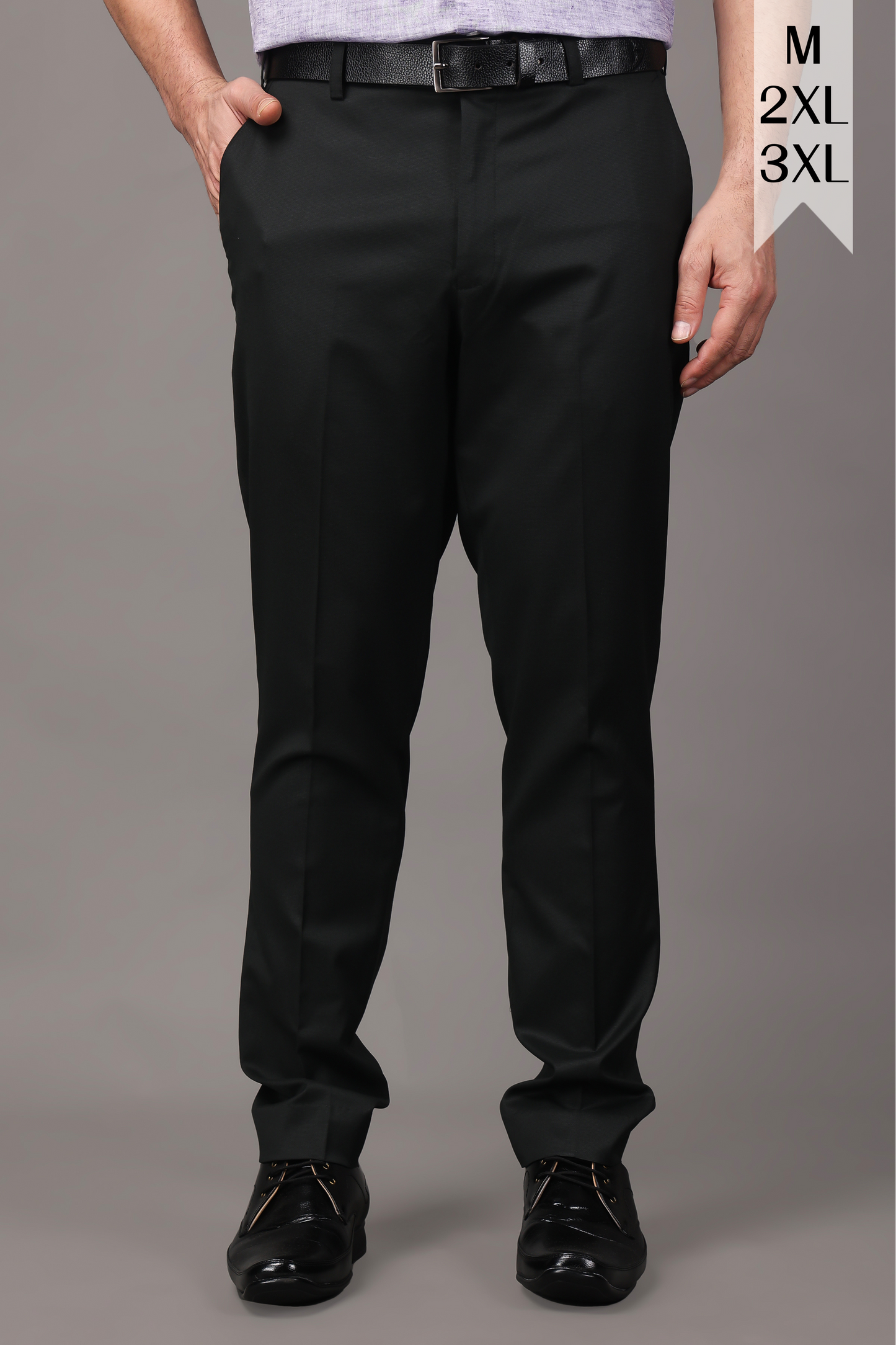 Midnight Black Stretch Trousers