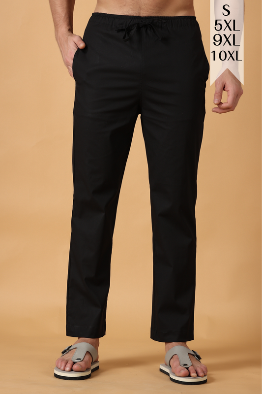 Black Cotton Pant Pajama