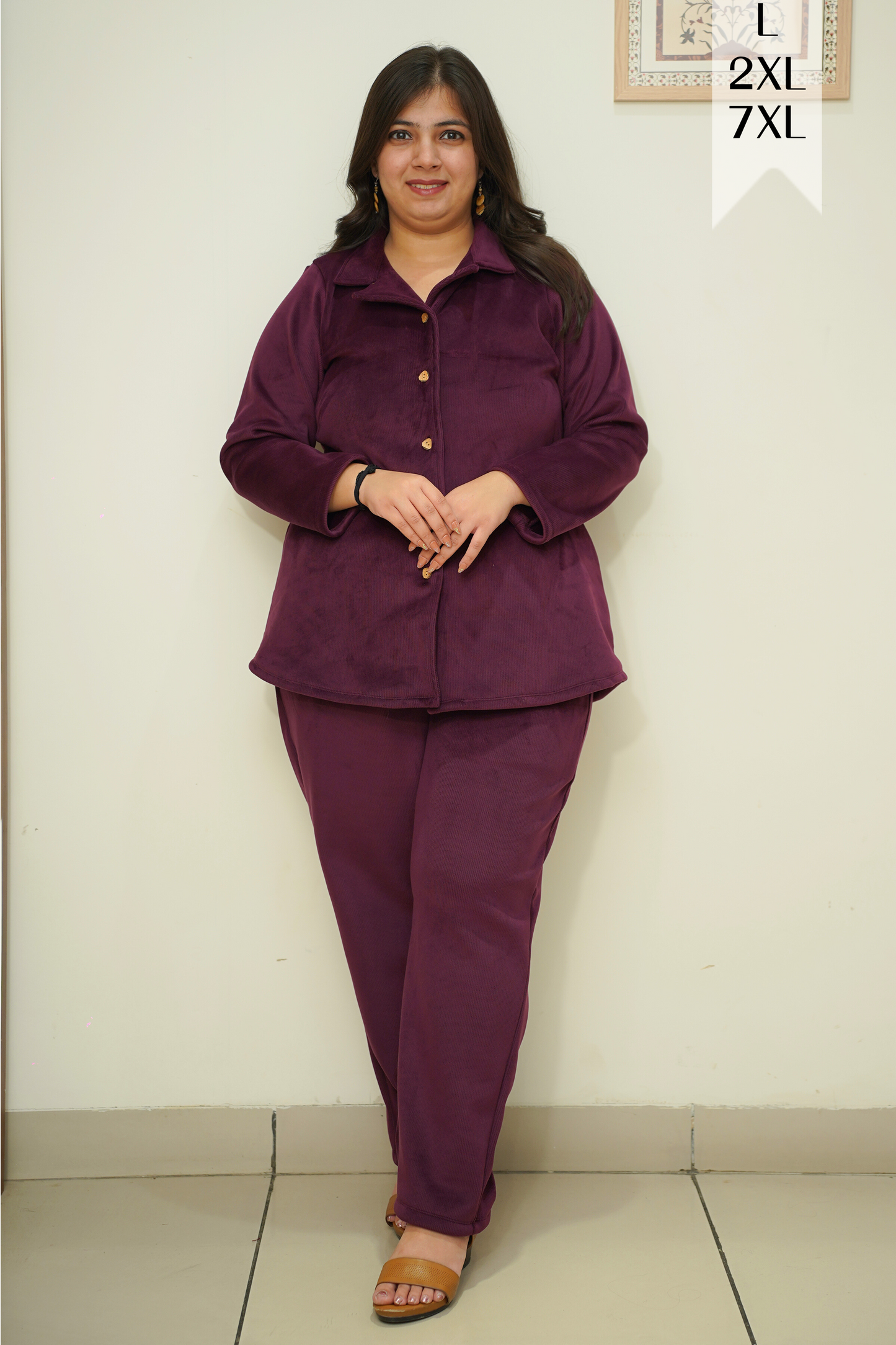 Mystic Plum Velvet Co-ord Set