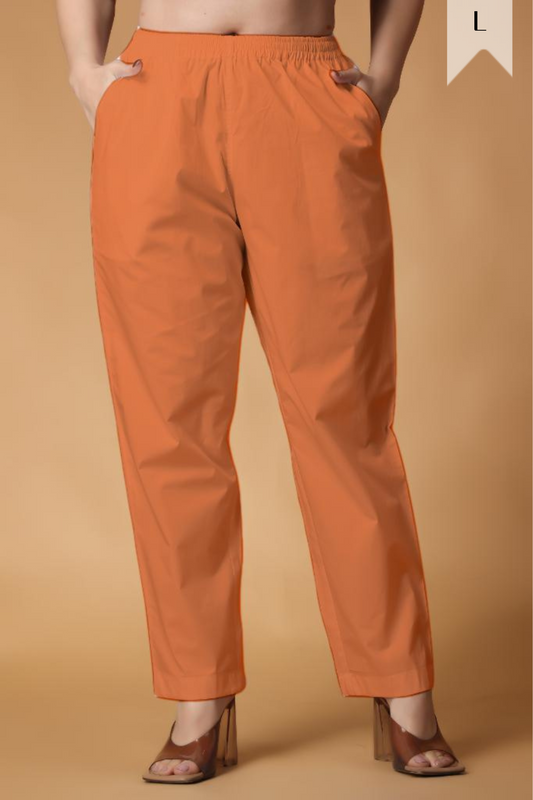 Peach Cotton Kurti Pant