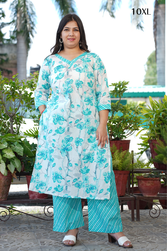 Dreamy Blue Cotton kurta