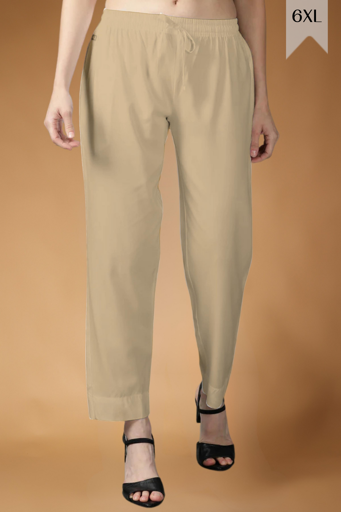 Cream Rayon Kurti Pant