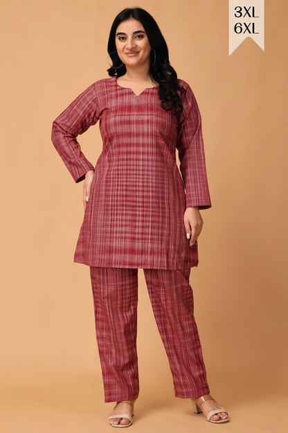 Burgundy Blush Woollen Co-ord Set