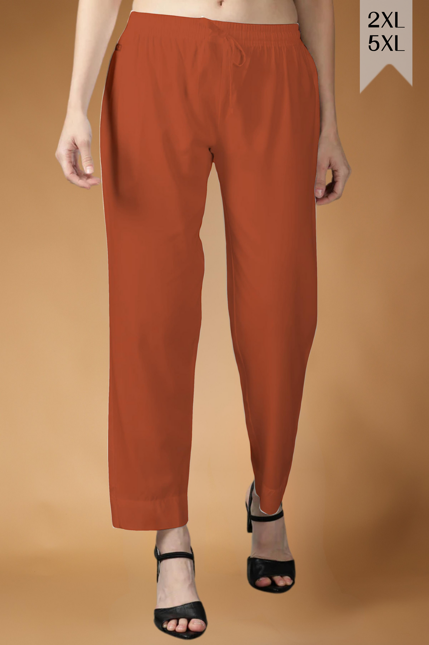 Rusty Orange Rayon Kurti Pant