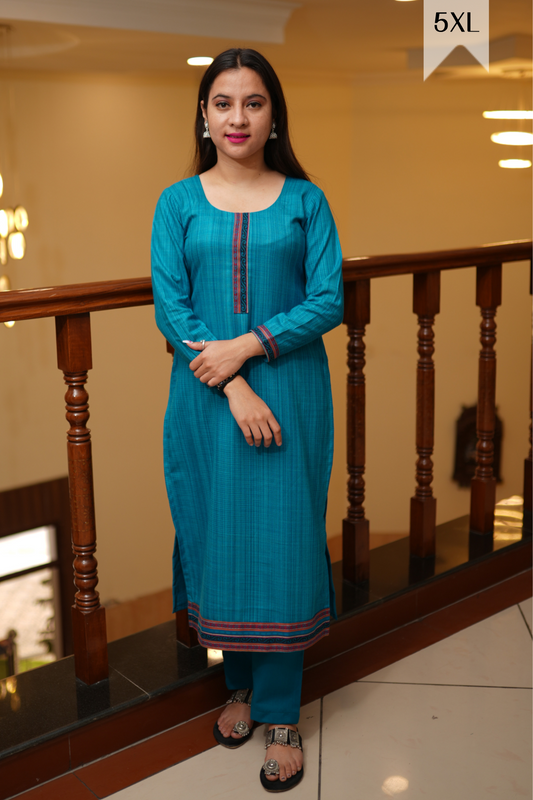 Teal Green Woollen Kurta