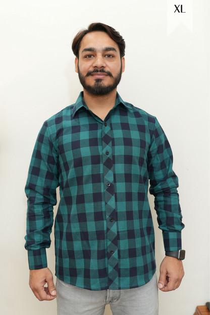 Peacock Checked Woollen Shirt