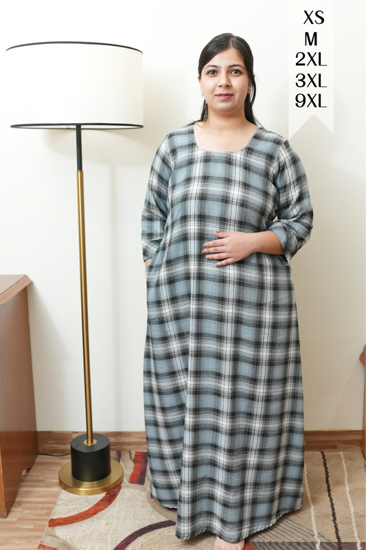 Dreamy Drizzle Woollen Night Gown