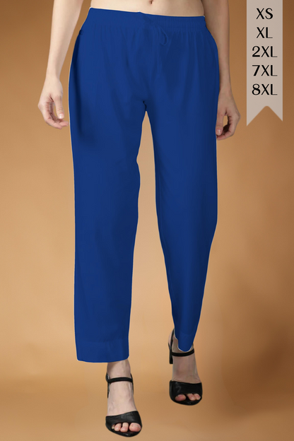 Royal Blue Rayon Kurti Pant