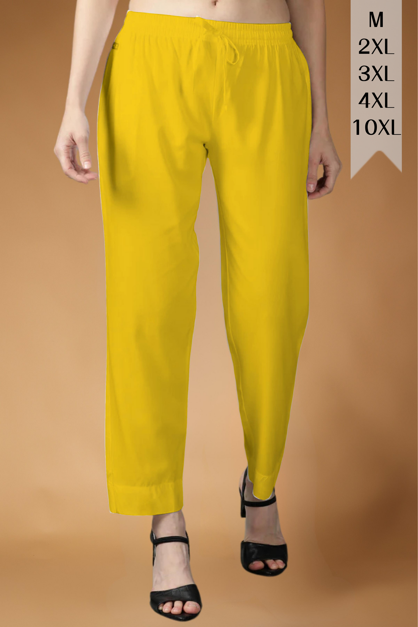 Yellow Rayon Kurti Pant