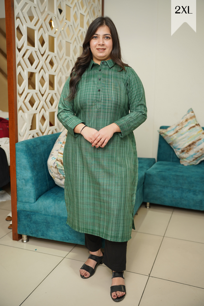 Emerald Green Woollen Kurta