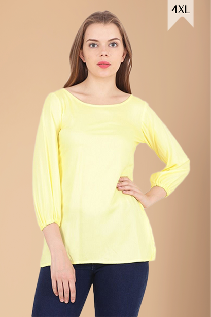 Elasticated Sleeved Top