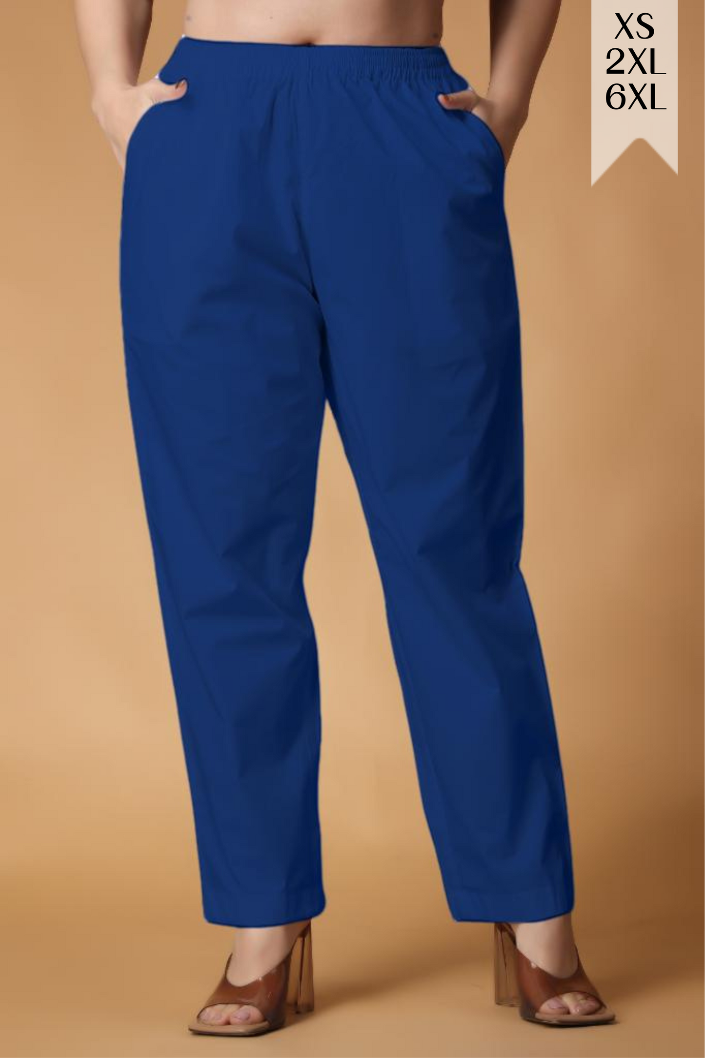 Royal Blue Cotton Kurti Pant