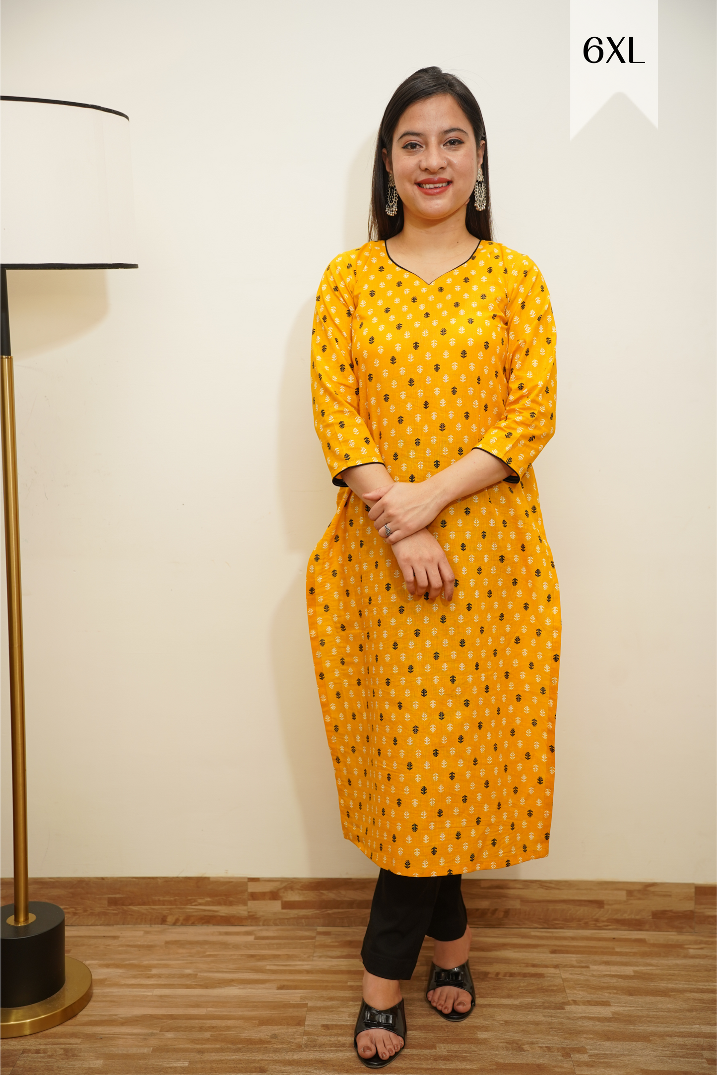 Spring Yellow Cotton Kurta