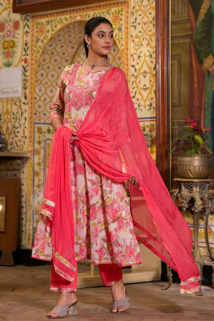 Floral Anarkali Suit